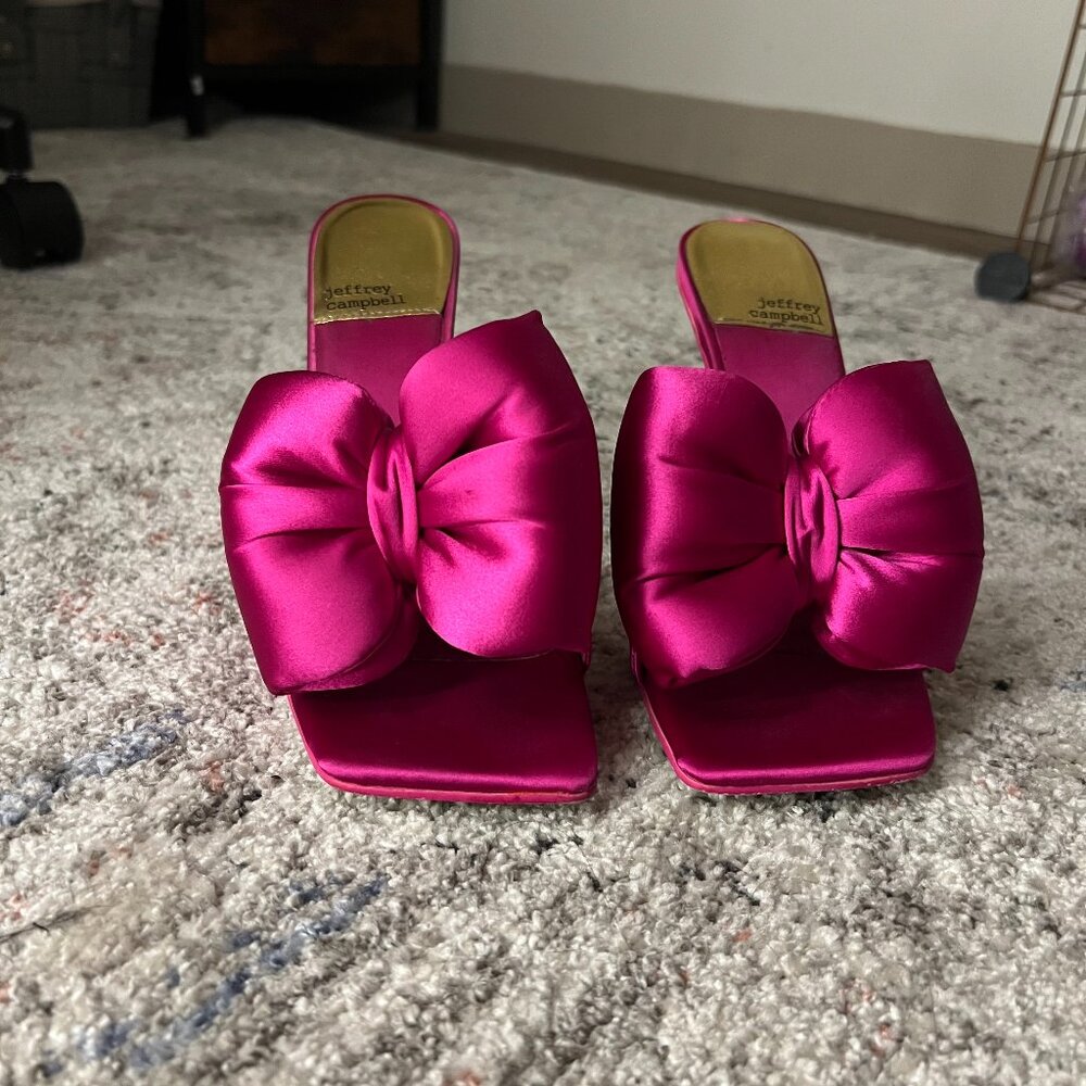 Jeffrey Campbell Bow-Down Heels - Fuchsia